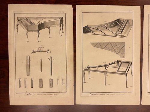 Harpsichord engraved plates - engraved,